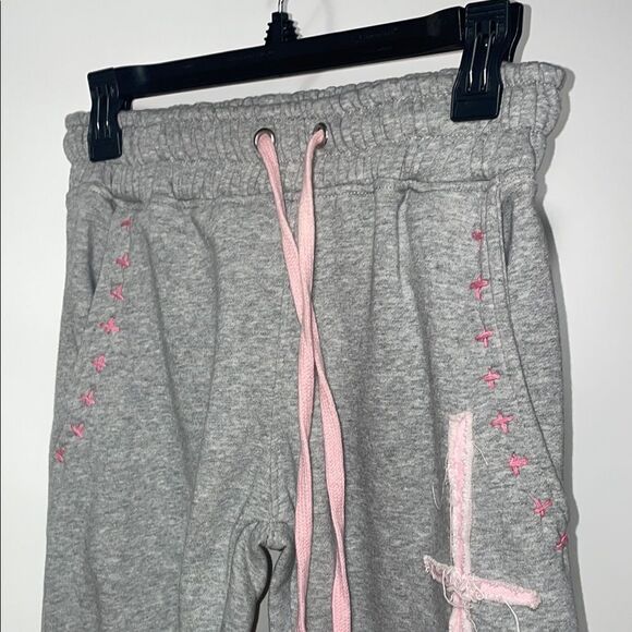 Gray Joggers with Pink Accents - Picture 6 of 9